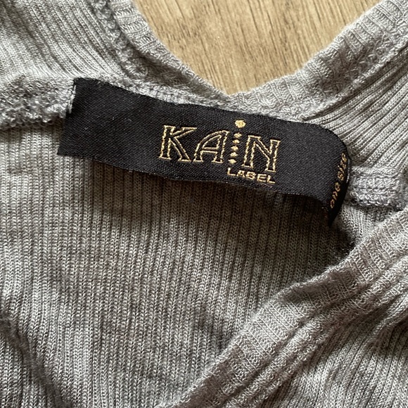 KAIN LABEL one size Heather grey ribbed tank top cami - Picture 2 of 6
